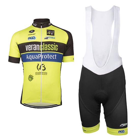 2017 Maillot UCI Tirantes Mangas Cortas amarillo